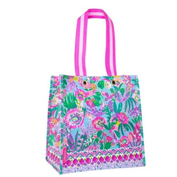 Lilly Pulitzer Market Tote - ME AND MY ZESTY Shopper Bag Reuse RARE!! - Picture 1 of 14